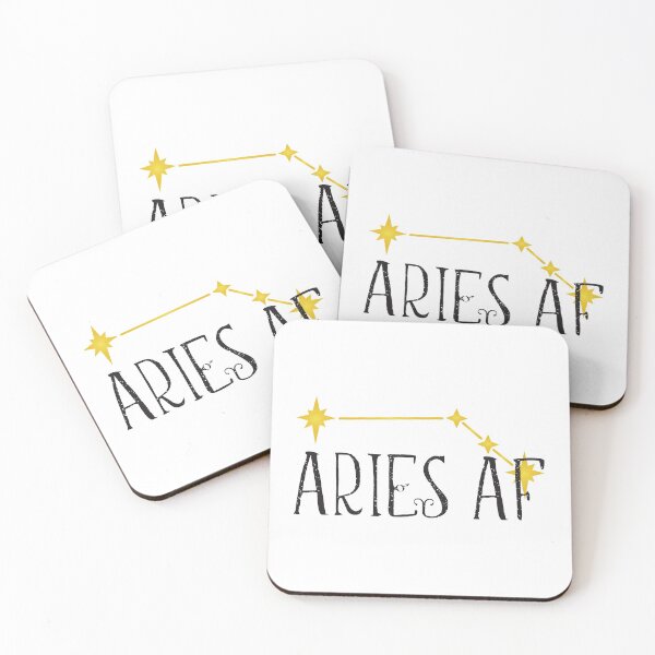 Artikelvorschau, ARIES AF mit Sternbild und astrologischen Symbolen für Mars & Aries entworfen und verkauft von Happy Puppy Print On Demand.