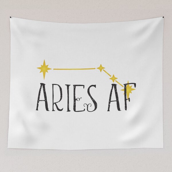 Item preview, ARIES AF with constellation and astrological symbols for Mars & Aries designed and sold by Happy Puppy Print On Demand.