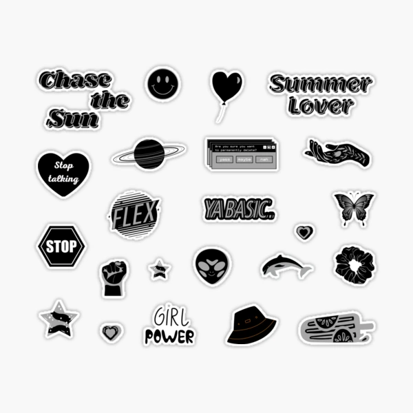 Black aesthetic pack | Sticker