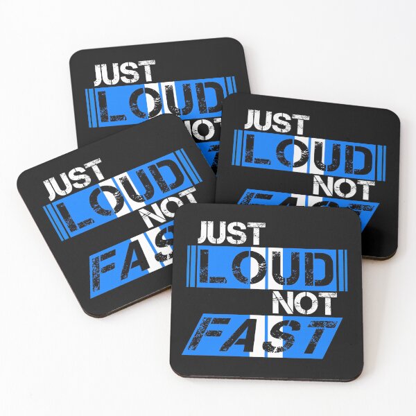 Item preview, Just loud Not fast Blue, white stripes - ironic designed and sold by Honest-Quotes.