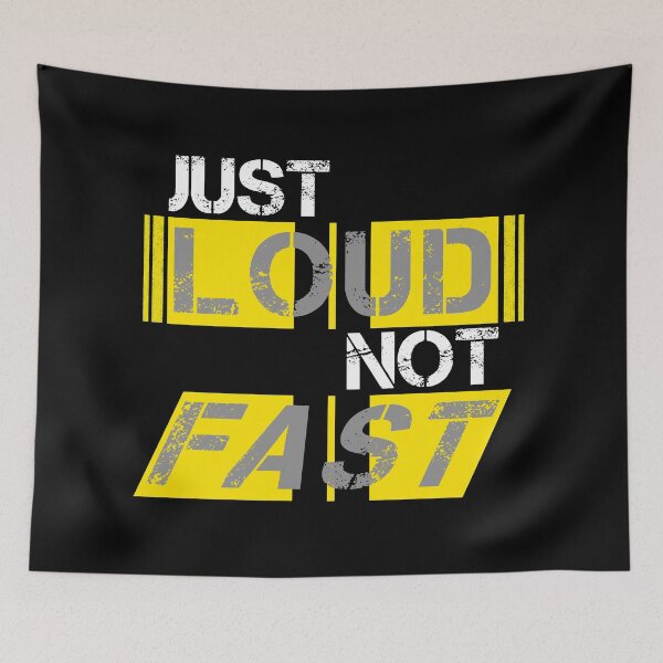 Item preview, Just loud Not fast Yellow, black stripes - ironic designed and sold by Honest-Quotes.