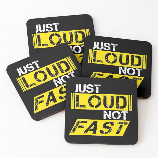 Item preview, Just loud Not fast Yellow, white, black - ironic designed and sold by Honest-Quotes.