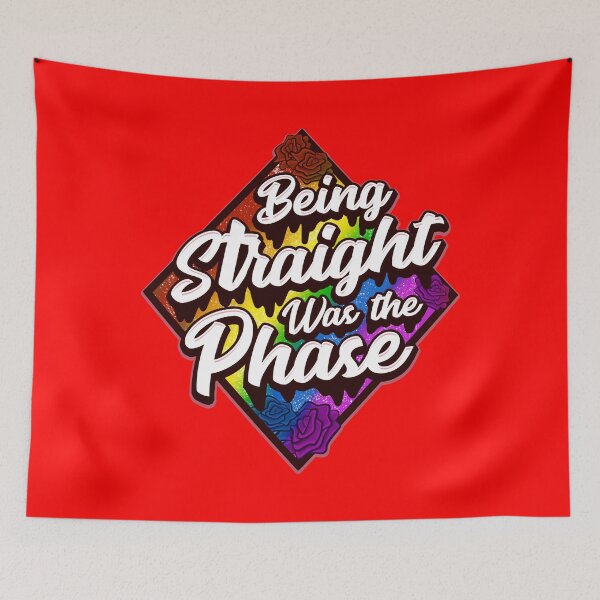 Item preview, Being Straight was the Phase Rainbow Gay Pride design designed and sold by No Limits T-Shirts.