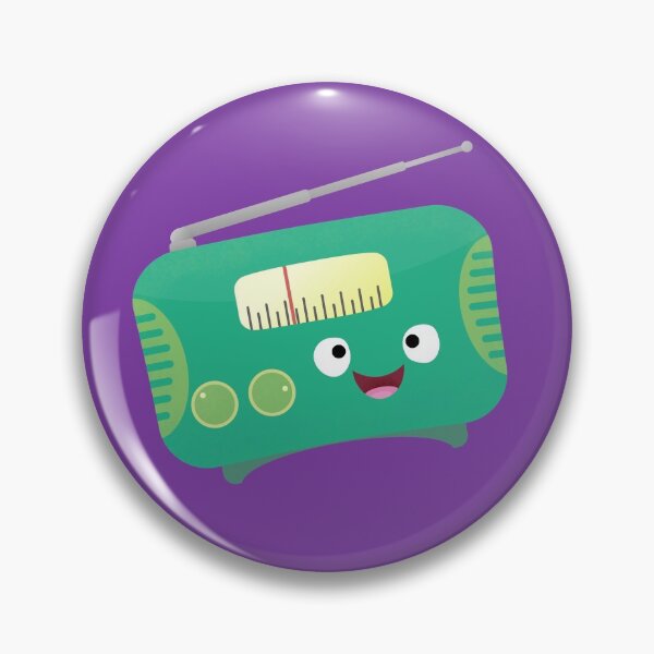 Item preview, Cute funny happy retro radio cartoon designed and sold by FrogFactory.