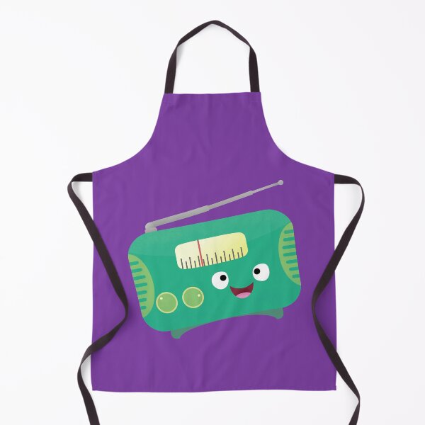 Item preview, Cute funny happy retro radio cartoon designed and sold by FrogFactory.