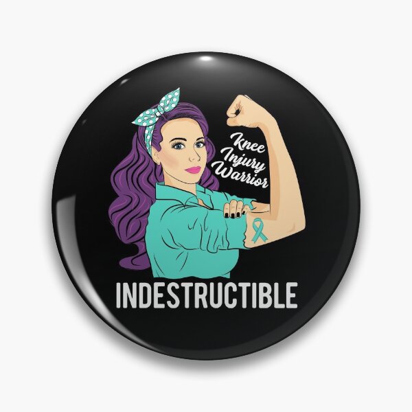 Item preview, Knee Injury Warrior Indestructible Awareness Support designed and sold by ZNOVANNA.