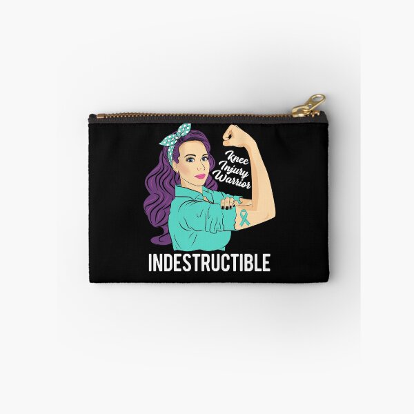 Item preview, Knee Injury Warrior Indestructible Awareness Support designed and sold by ZNOVANNA.