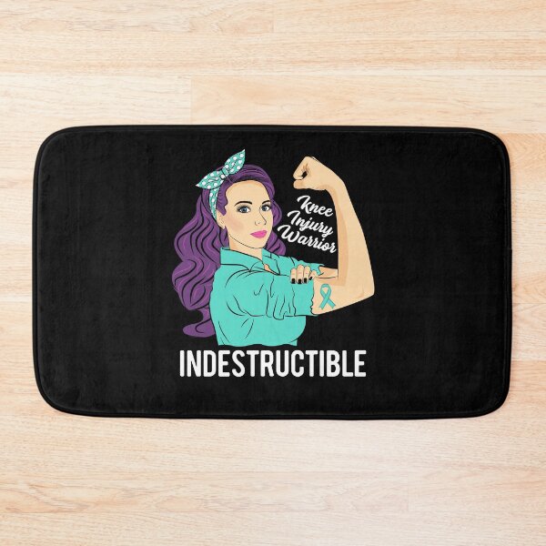 Item preview, Knee Injury Warrior Indestructible Awareness Support designed and sold by ZNOVANNA.