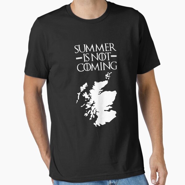 Vista previa del artículo con la obra «El verano NO se acerca - Escocia (texto en blanco)», diseñado y vendido por Herbert Shin.