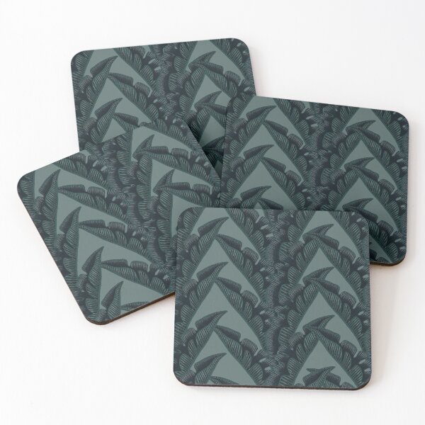 Item preview, Tropical seamless stylized concept digital print with  tropical green leaves, areca, banana leaves, rainforest plants. designed and sold by ANAKOTO.