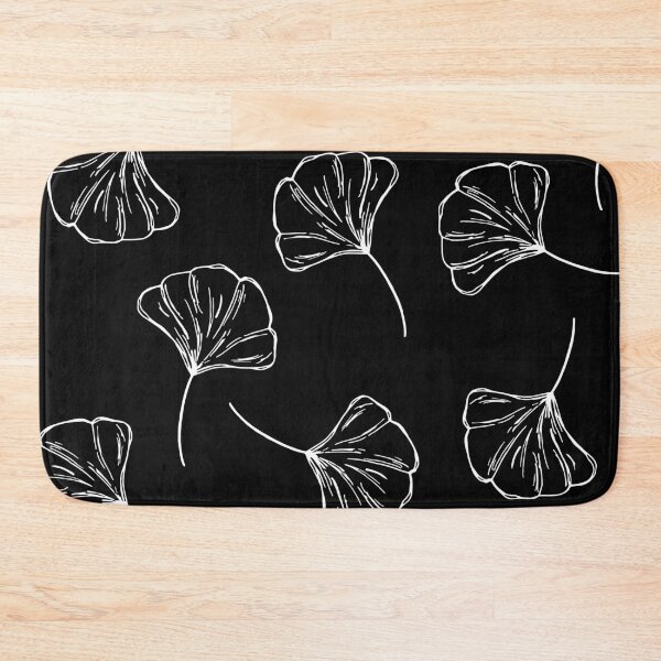Item preview, Ginkgo biloba leaf pattern botanical white designed and sold by moobg.
