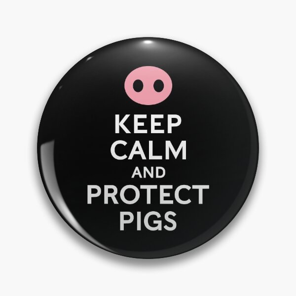 Item preview, Keep Calm And Protect The Pigs Funny and Inspirational Pig Lover Saying designed and sold by Scratches Tees.