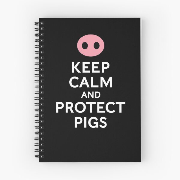 Item preview, Keep Calm And Protect The Pigs Funny and Inspirational Pig Lover Saying designed and sold by Scratches Tees.
