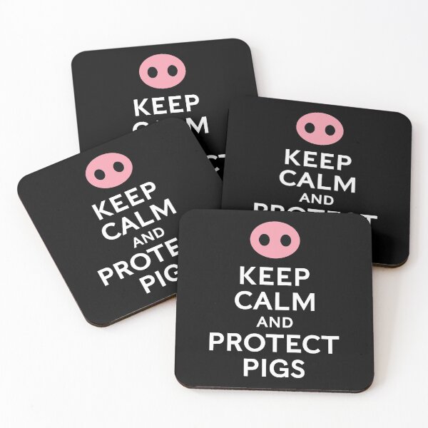 Item preview, Keep Calm And Protect The Pigs Funny and Inspirational Pig Lover Saying designed and sold by Scratches Tees.