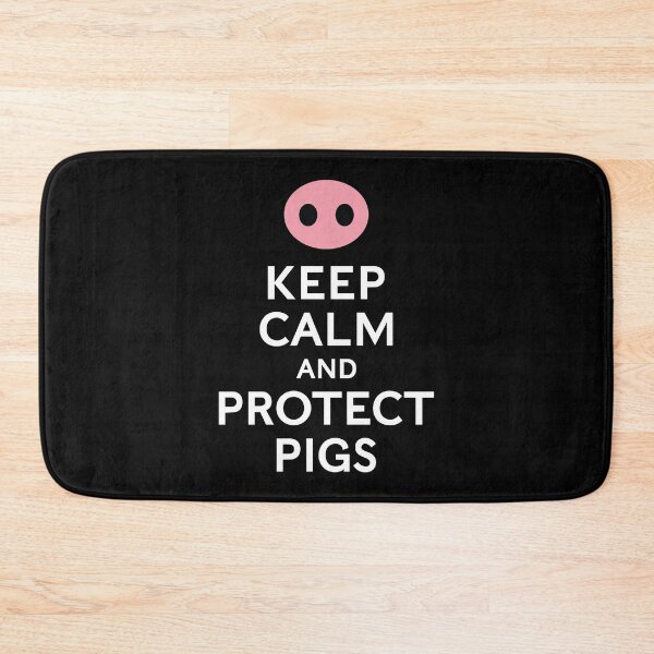 Item preview, Keep Calm And Protect The Pigs Funny and Inspirational Pig Lover Saying designed and sold by Scratches Tees.