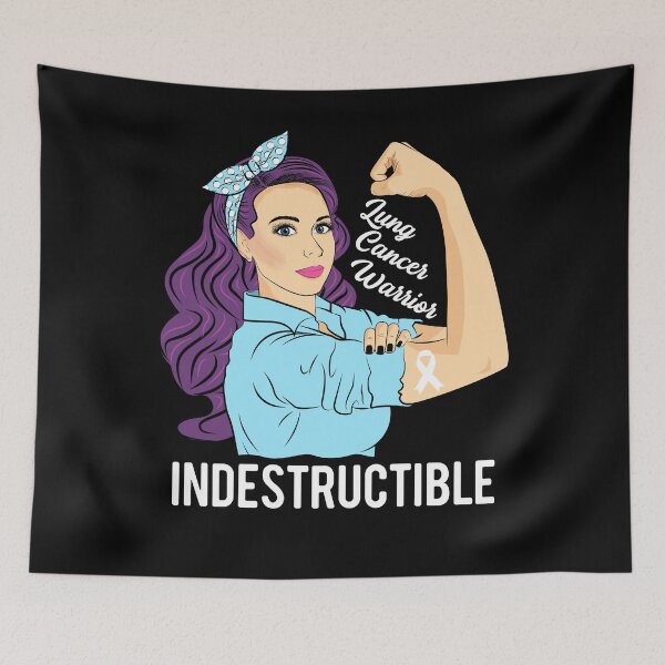 Item preview, Lung Cancer Warrior Indestructible Awareness Support designed and sold by ZNOVANNA.
