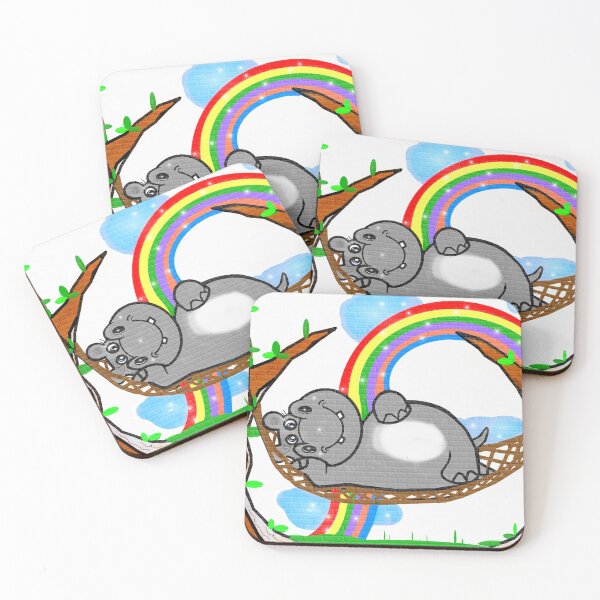 Item preview, Leisure time of a cute hippo  designed and sold by Shirley cute art .