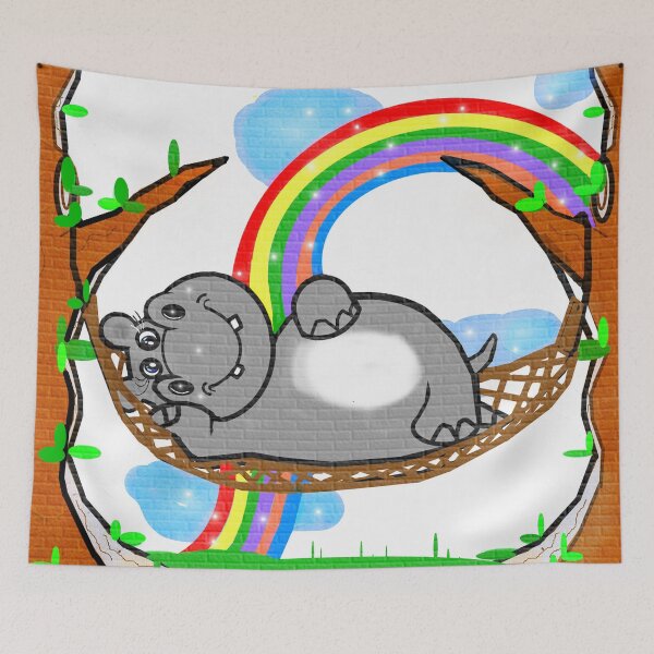 Item preview, Leisure time of a cute hippo  designed and sold by Shirley cute art .