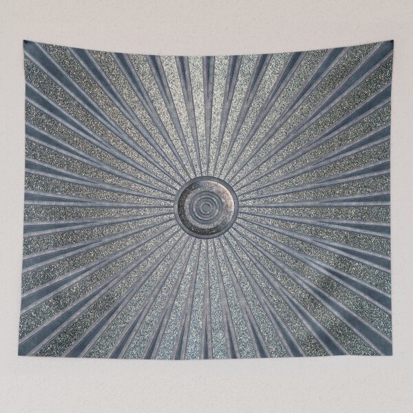 Item preview, Blue Silver Glitter Burlesque Sun Rays Retro Circus designed and sold by Xarah.