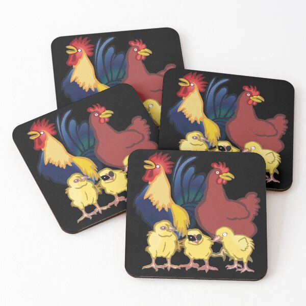 Item preview, Chicken Family -funny chicken design on black designed and sold by katiekendall.