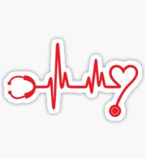Hearbeat Stethoscope Sticker