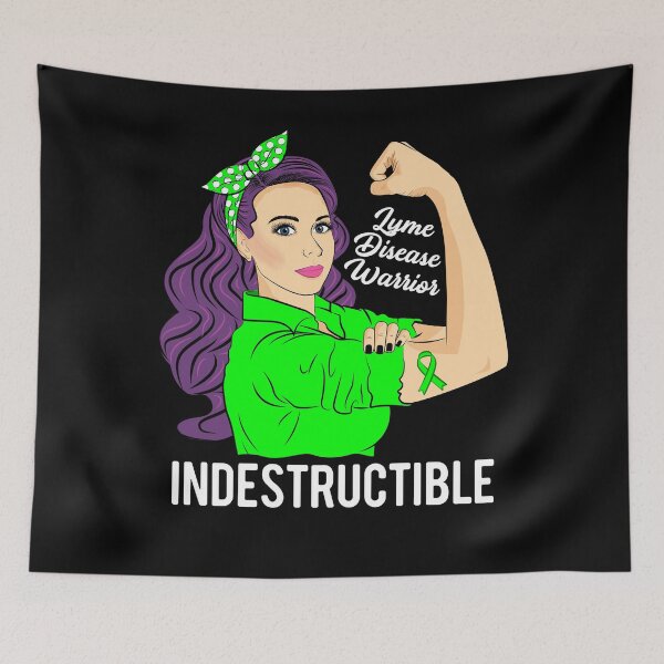 Item preview, Lyme Disease Warrior Indestructible Awareness Support designed and sold by ZNOVANNA.