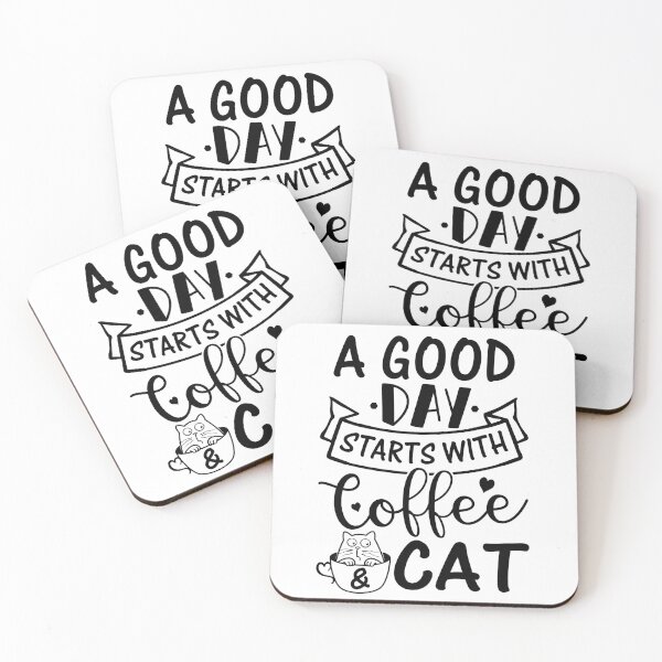 Item preview, A good day starts with coffee cat designed and sold by ibrahim2022.