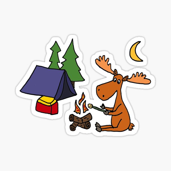 Item preview, Cool Funky Moose Camping designed and sold by Nature's Fancy.