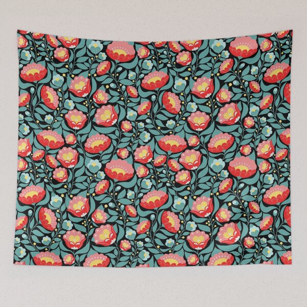 Item preview, Folk Art floral Illustration designed and sold by WensdiMade.