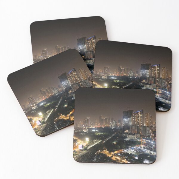Item preview, Mumbai Skyline at night, Mahalaxmi race course and skyscrapers,modern art, wall art, print, personalised gifts, custom printed gifts. designed and sold by CameraDesign.