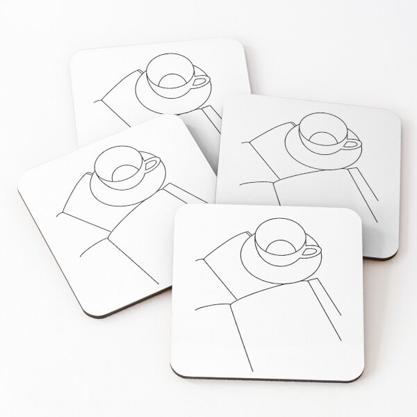 Item preview, Teacup and Books Line Drawing designed and sold by ellaloux.