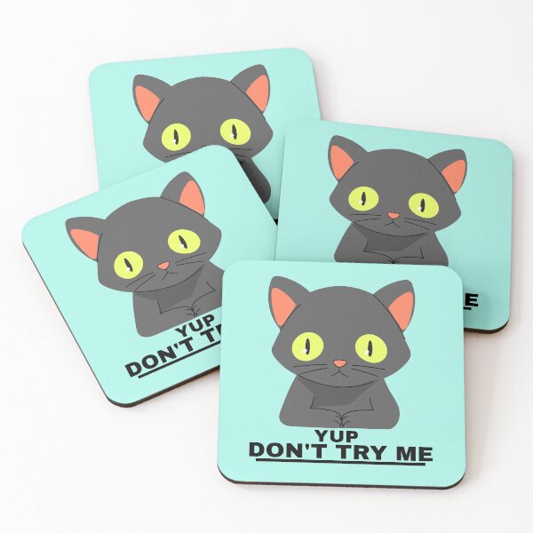 Item preview, Cat - Don't try me, cat lovers designed and sold by deeloutshirts.