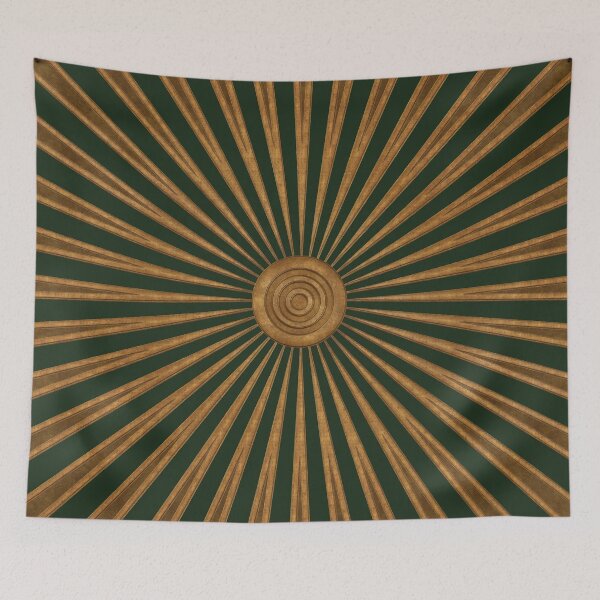 Item preview, Vintage Circus Pattern - Gold Green Stripes designed and sold by Xarah.
