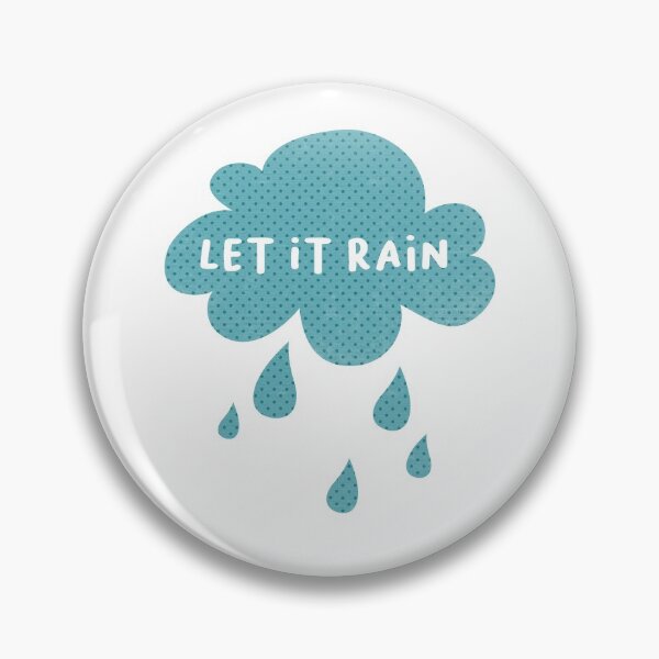 Item preview, Let it rain dots dots cloud rain sky weather scandinavian pastel quote light blue designed and sold by eskima.
