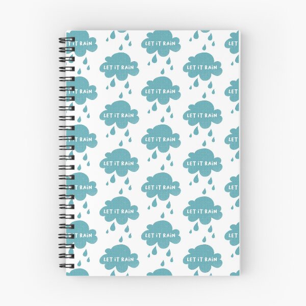 Item preview, Let it rain dots dots cloud rain sky weather scandinavian pastel quote light blue designed and sold by eskima.
