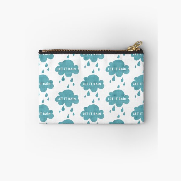 Item preview, Let it rain dots dots cloud rain sky weather scandinavian pastel quote light blue designed and sold by eskima.