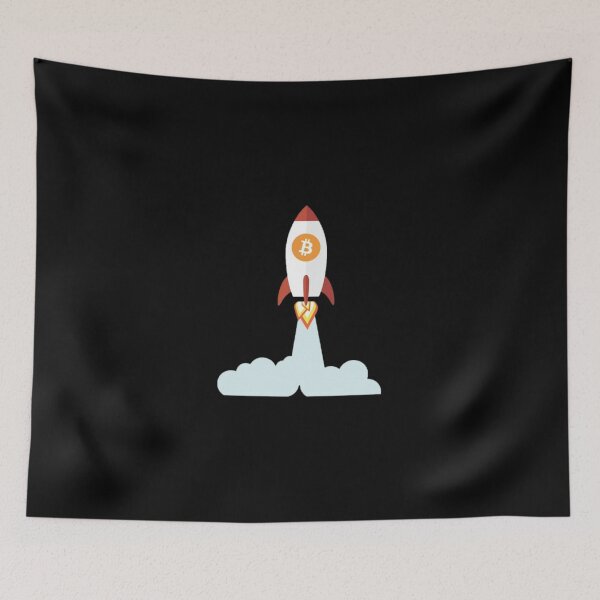 Artikelvorschau, Bitcoin Art: Bitcoin-Rakete entworfen und verkauft von Bouzdesigns.