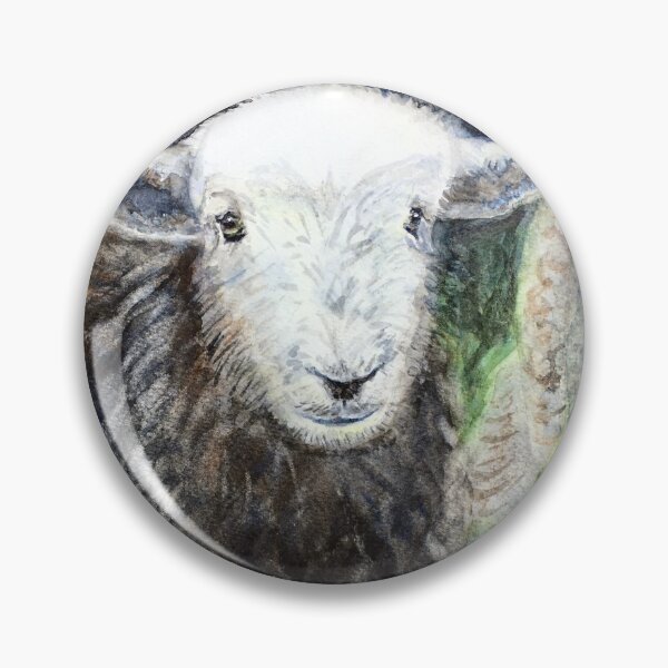 Item preview, Hefted to the Hills: Watercolour portrait of a Herdwick Sheep designed and sold by Double Dutch Designs.
