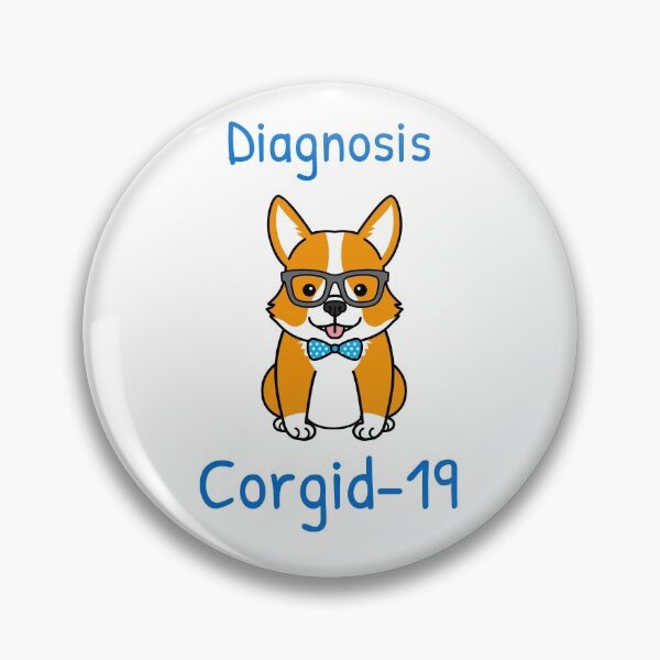 Item preview, Diagnosed with Corgid-19 designed and sold by sam-super-tees.