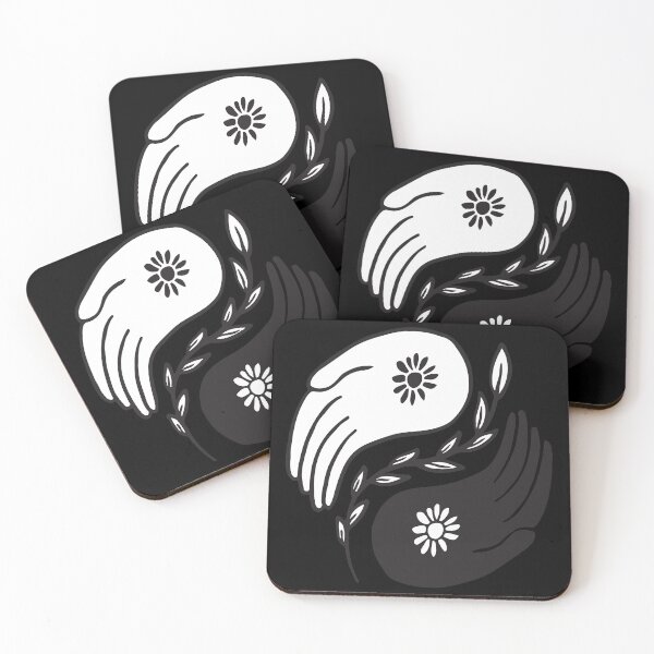 Item preview, Two Hands, Black And White, Yin And Yang Peace Symbol designed and sold by PandaSoul.