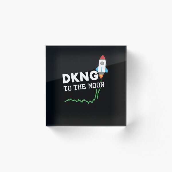 DKNG to the Moon White Acrylic Block
