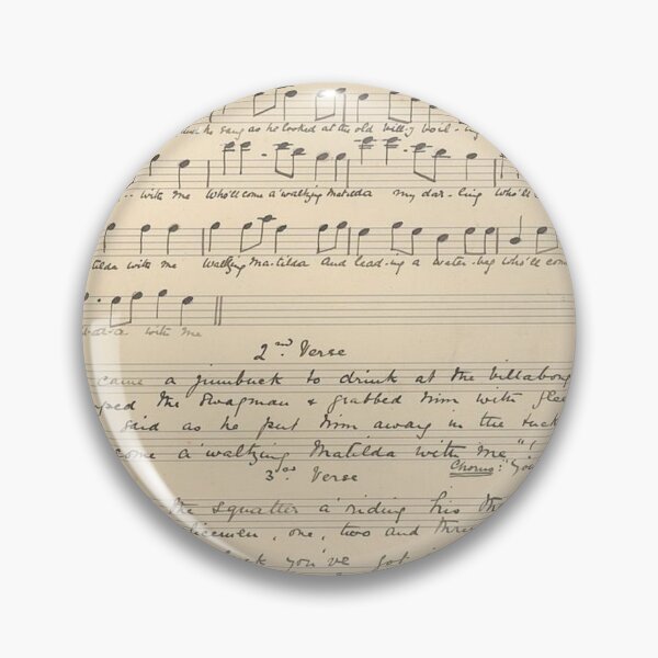 Artikelvorschau, Das Pogues Waltzing Matilda Notizblatt entworfen und verkauft von dmgraph.