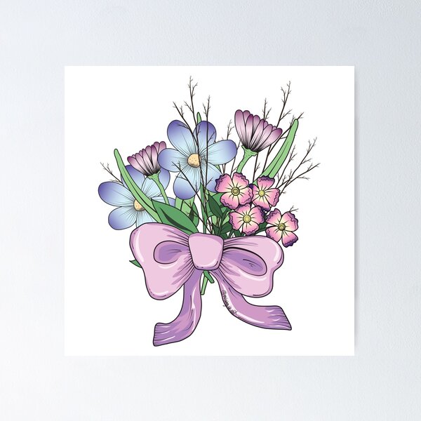 Item preview, Hand drawn flower bouquet designed and sold by Missing In Art.