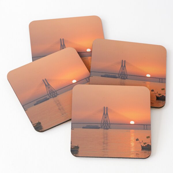 Item preview, Mumbai Sea Link Bridge sunset, India, modern art, wall art, print, personalised gifts, custom printed gifts designed and sold by CameraDesign.