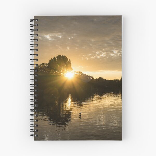 Item preview, Beneath the Cloudbank Behind the Trees - Glorious Lakeside Sunrise designed and sold by Georgia Mizuleva.