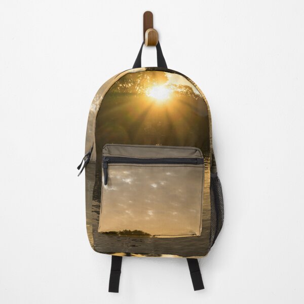 Item preview, Beneath the Cloudbank Behind the Trees - Glorious Lakeside Sunrise designed and sold by Georgia Mizuleva.