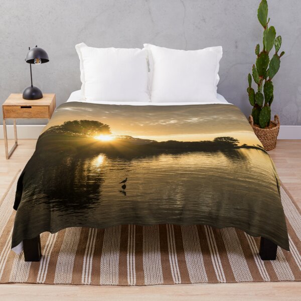 Item preview, Beneath the Cloudbank Behind the Trees - Glorious Lakeside Sunrise designed and sold by Georgia Mizuleva.