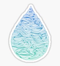 Water Drop – Blue Ombré Sticker