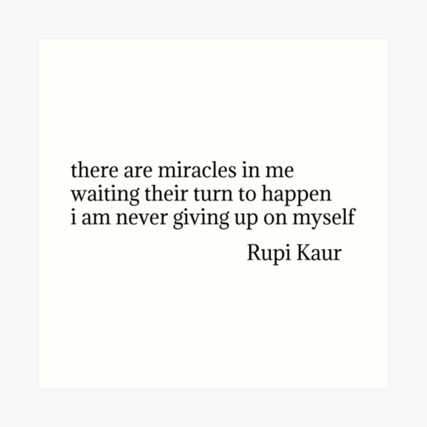 Rupi Kaur Art Print