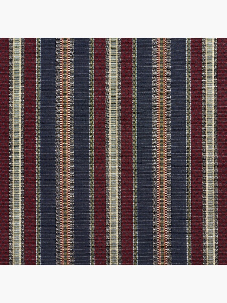 Navy Stripe Burgundy and Dark Blue Country Tapestry by DigiArtyst